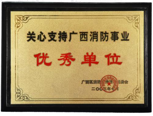 2002年 關(guān)心技術(shù)廣西消防事業(yè)優(yōu)秀單位